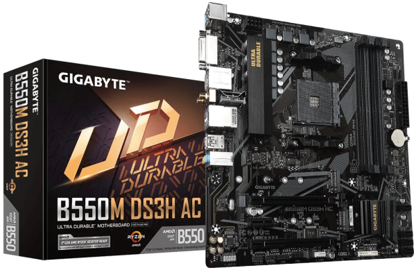 MB S/AM4 B550M DS3H AC MATX/DVI/HDMI/DP/WIFI GIGABYTE