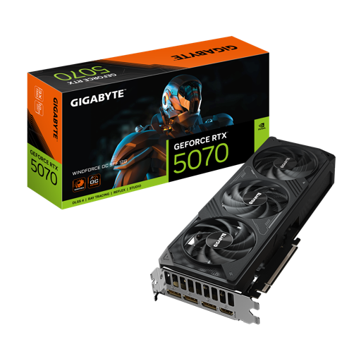 TARJETA DE VIDEO RTX 5070 GDDR7  WINDFORCE OC 12G / GV-N5070WF3OC-12GB