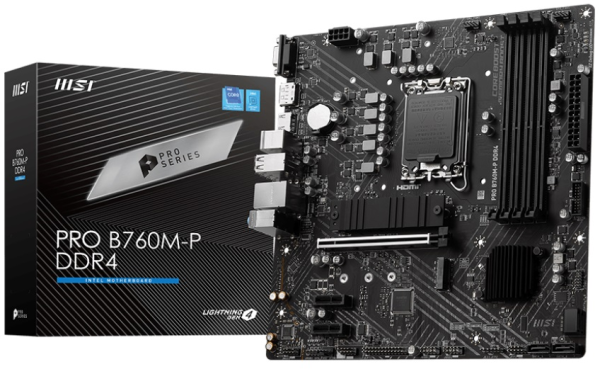 MB S/1700 PRO B760M-P DDR4 MATX/GEN12/DP/VGA/HDMI MSI
