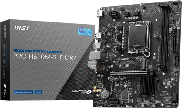 MB S/1700 PRO H610M-S DDR4 MATX/GEN,12A14/HDMI/RJ45 MSI