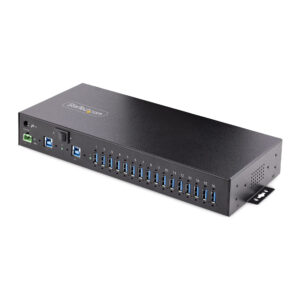 StarTech.com Hub Ladrón USB 3.0 5Gb de 16 Puertos Industrial - Metal - Montaje en Rack/Superficie/DIN - Carga Compartida USB 120W - ESD - Bloque de Terminales - Switch de 2 Hosts StarTech.com Hub Ladrón USB 3.0 5Gb de 16 Puertos Industrial - Metal - Montaje en Rack/Superficie/DIN - Carga Compartida USB 120W - ESD - Bloque de Terminales - Switch de 2 Hosts