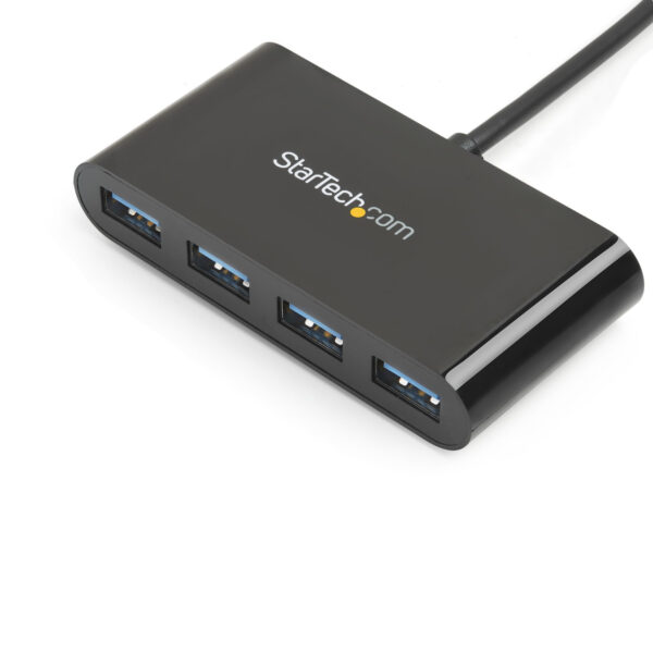 StarTech.com Hub Concentrador USB 3.0 (5Gbps) de 4 Puertos - Ladrón USB-C a 4x USB A - Alimentado por el Bus