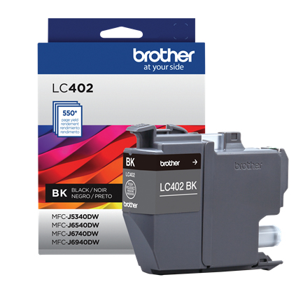 Brother LC402BKS cartucho de tinta 1 pieza(s) Original Rendimiento estándar Negro
