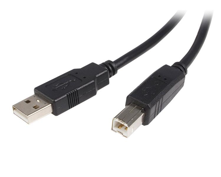 StarTech.com Cable USB de 5m para Impresora - 1x USB A Macho - 1x USB B Macho - Adaptador Negro