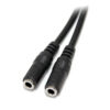 StarTech.com Adaptador Divisor de Auriculares Mini-Jack 3,5mm 3 pines Macho a 2x Mini-Jack 3 pines Hembra