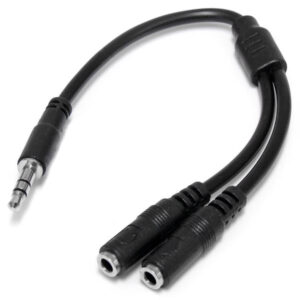 StarTech.com Adaptador Divisor de Auriculares Mini-Jack 3,5mm 3 pines Macho a 2x Mini-Jack 3 pines Hembra StarTech.com Adaptador Divisor de Auriculares Mini-Jack 3,5mm 3 pines Macho a 2x Mini-Jack 3 pines Hembra