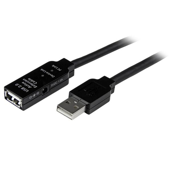 StarTech.com Cable 10m Extensión Alargador USB 2.0 Activo Amplificado - Macho a Hembra USB A - Negro StarTech.com Cable 10m Extensión Alargador USB 2.0 Activo Amplificado - Macho a Hembra USB A - Negro
