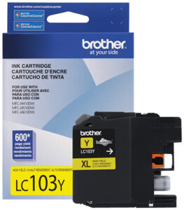 Brother LC103Y cartucho de tinta 1 pieza(s) Original Alto rendimiento (XL) Amarillo