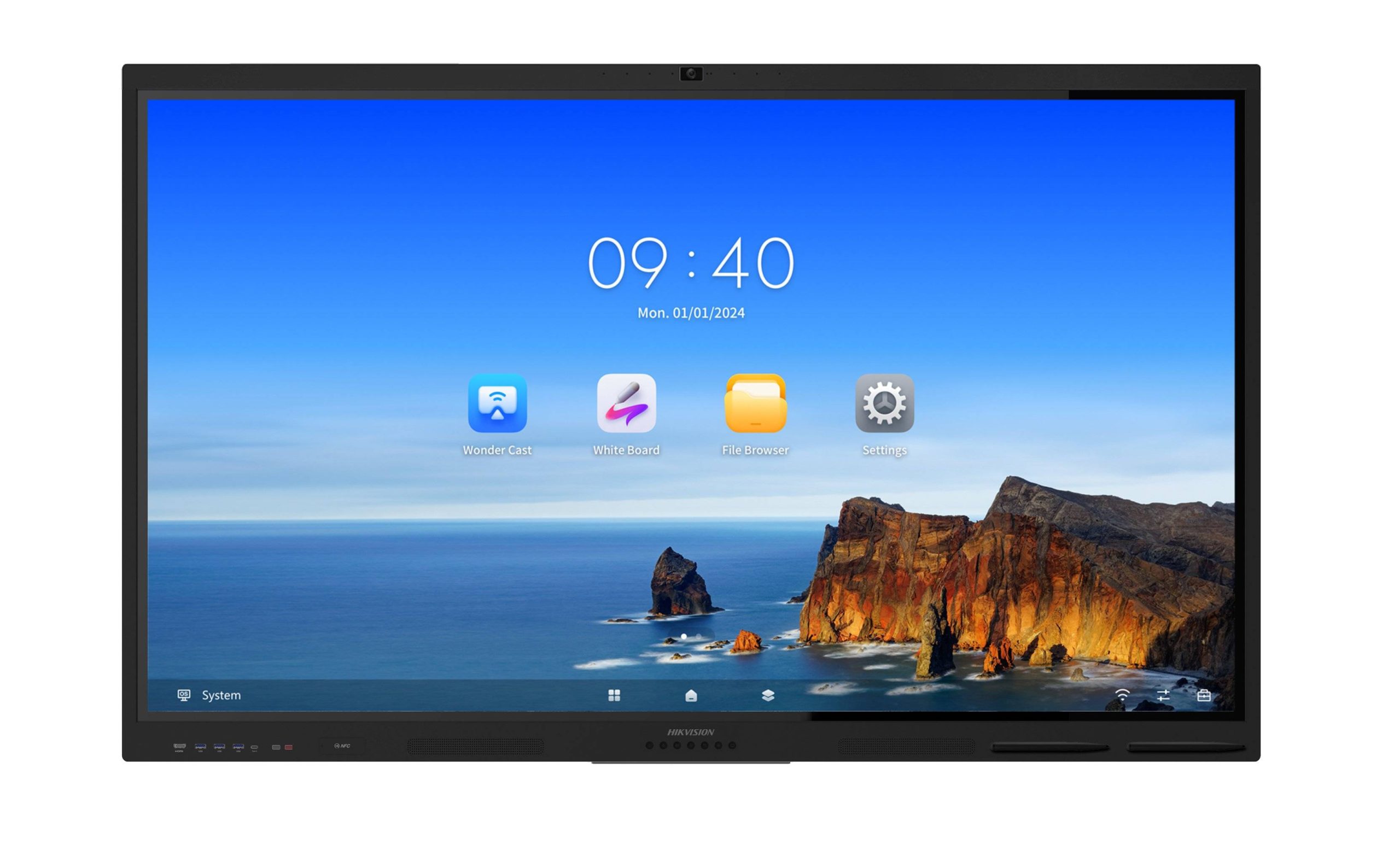 PANTALLA INTERACTIVA 65" 40 POINT MULTITOUCH/ 8GB RAM/ 128GB STORAGE/ CAMARA WEB/ MIC/ DLED