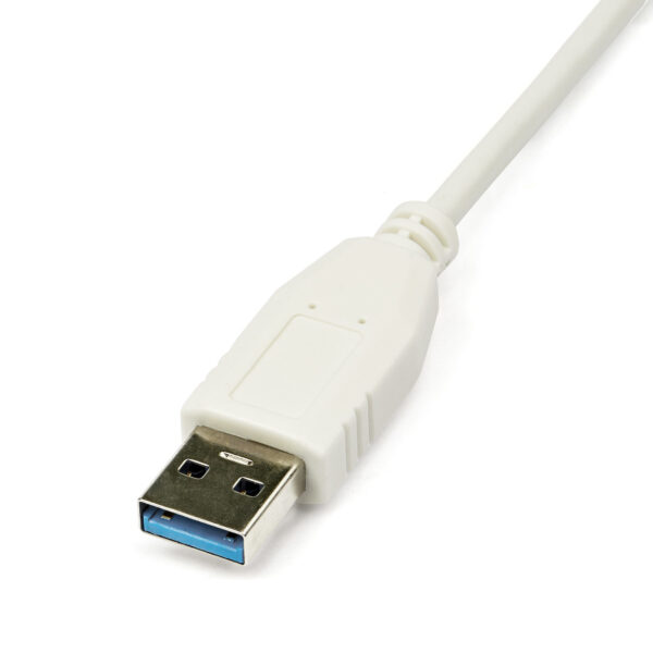 StarTech.com Adaptador Tarjeta de Red Externa NIC USB 3.0 a Ethernet Gigabit de 1 Puerto - 1x RJ45 Hembra - 1x USBA - 10/100/1000 - Adaptador LAN Externo - Blanco