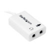 StarTech.com Adaptador de Auriculares con Micrófono Mini-Jack 3,5mm 4 pines a Conectores de Auriculares y de Micrófono - M a 2xH Blanco StarTech.com Adaptador de Auriculares con Micrófono Mini-Jack 3,5mm 4 pines a Conectores de Auriculares y de Micrófono - M a 2xH Blanco