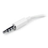StarTech.com Adaptador de Auriculares con Micrófono Mini-Jack 3,5mm 4 pines a Conectores de Auriculares y de Micrófono - M a 2xH Blanco StarTech.com Adaptador de Auriculares con Micrófono Mini-Jack 3,5mm 4 pines a Conectores de Auriculares y de Micrófono - M a 2xH Blanco