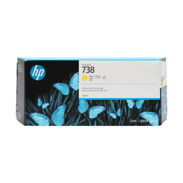 HP Cartucho de tinta amarilla DesignJet 738 de 300 ml HP Cartucho de tinta amarilla DesignJet 738 de 300 ml