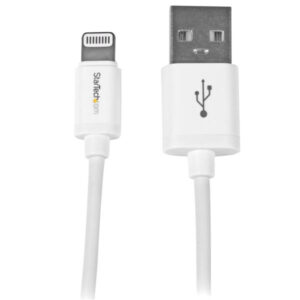 StarTech.com Cable 1m Lightning 8 Pin a USB A 2.0 para Apple iPod iPhone 5 iPad - Blanco StarTech.com Cable 1m Lightning 8 Pin a USB A 2.0 para Apple iPod iPhone 5 iPad - Blanco