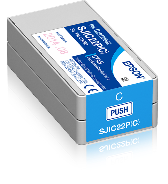 Epson SJIC22P(C): Ink cartridge for ColorWorks C3500 (Cyan) Epson SJIC22P(C): Ink cartridge for ColorWorks C3500 (Cyan)