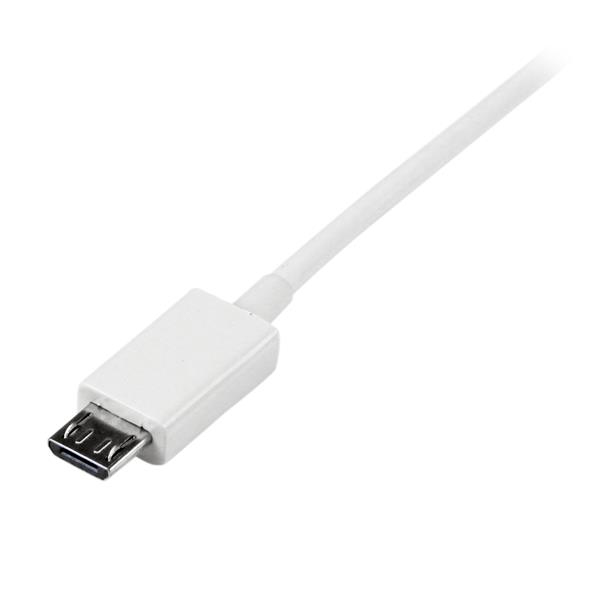 StarTech.com Cable Adaptador 50cm USB A Macho a Micro USB B Macho para Teléfono Móvil Smartphone - Blanco StarTech.com Cable Adaptador 50cm USB A Macho a Micro USB B Macho para Teléfono Móvil Smartphone - Blanco