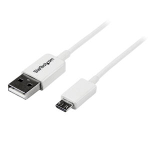 StarTech.com Cable Adaptador 50cm USB A Macho a Micro USB B Macho para Teléfono Móvil Smartphone - Blanco StarTech.com Cable Adaptador 50cm USB A Macho a Micro USB B Macho para Teléfono Móvil Smartphone - Blanco