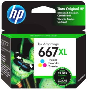 Cartucho Tinta HP 667XL Tricolor