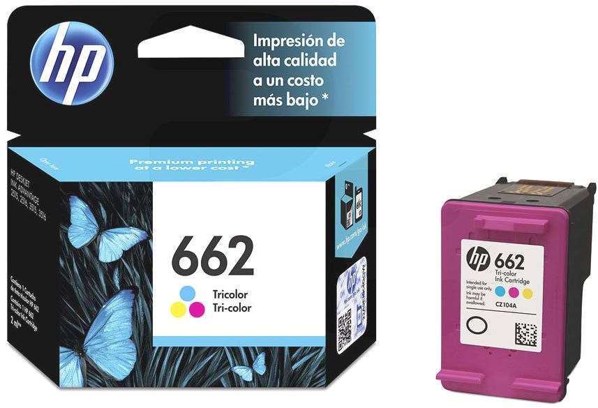 Cartucho Tinta HP 662 Tricolor Cartucho Tinta HP 662 Tricolor