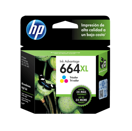 Cartucho Tinta HP 664XL Tricolor