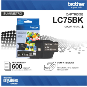 Brother Cartucho De Tinta LC75BK Negro