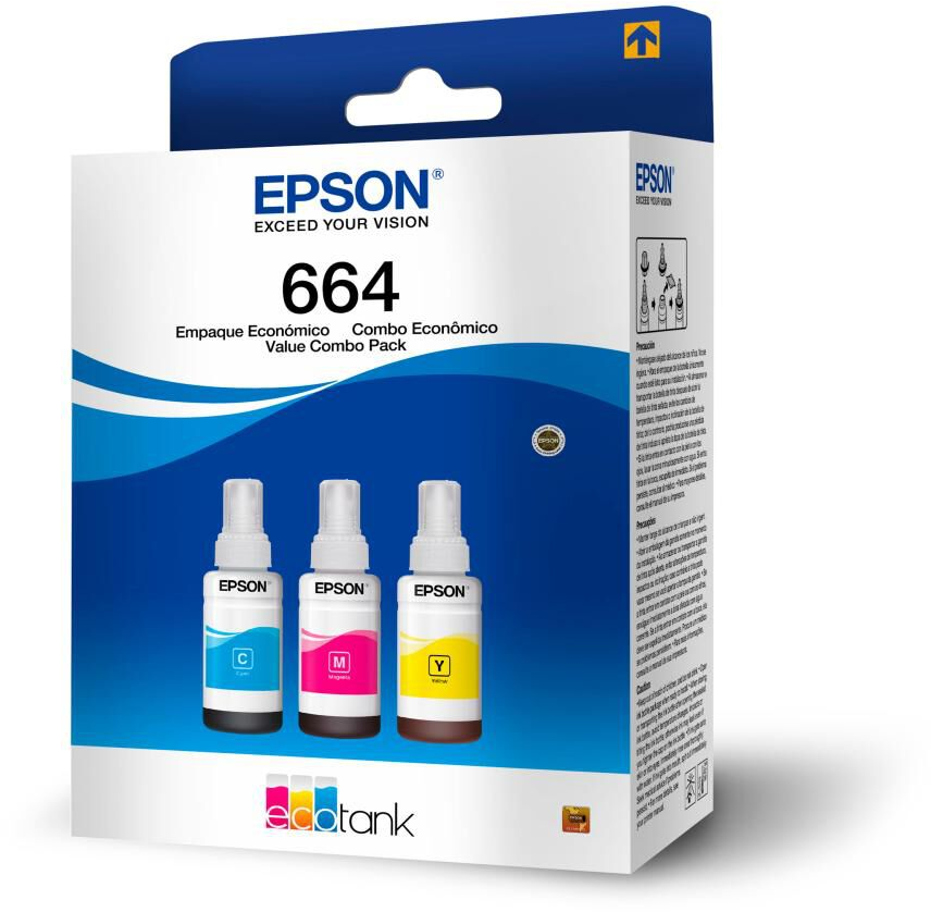 Epson T664 Color Ink Bottle Carton Tri Pack Epson T664 Color Ink Bottle Carton Tri Pack