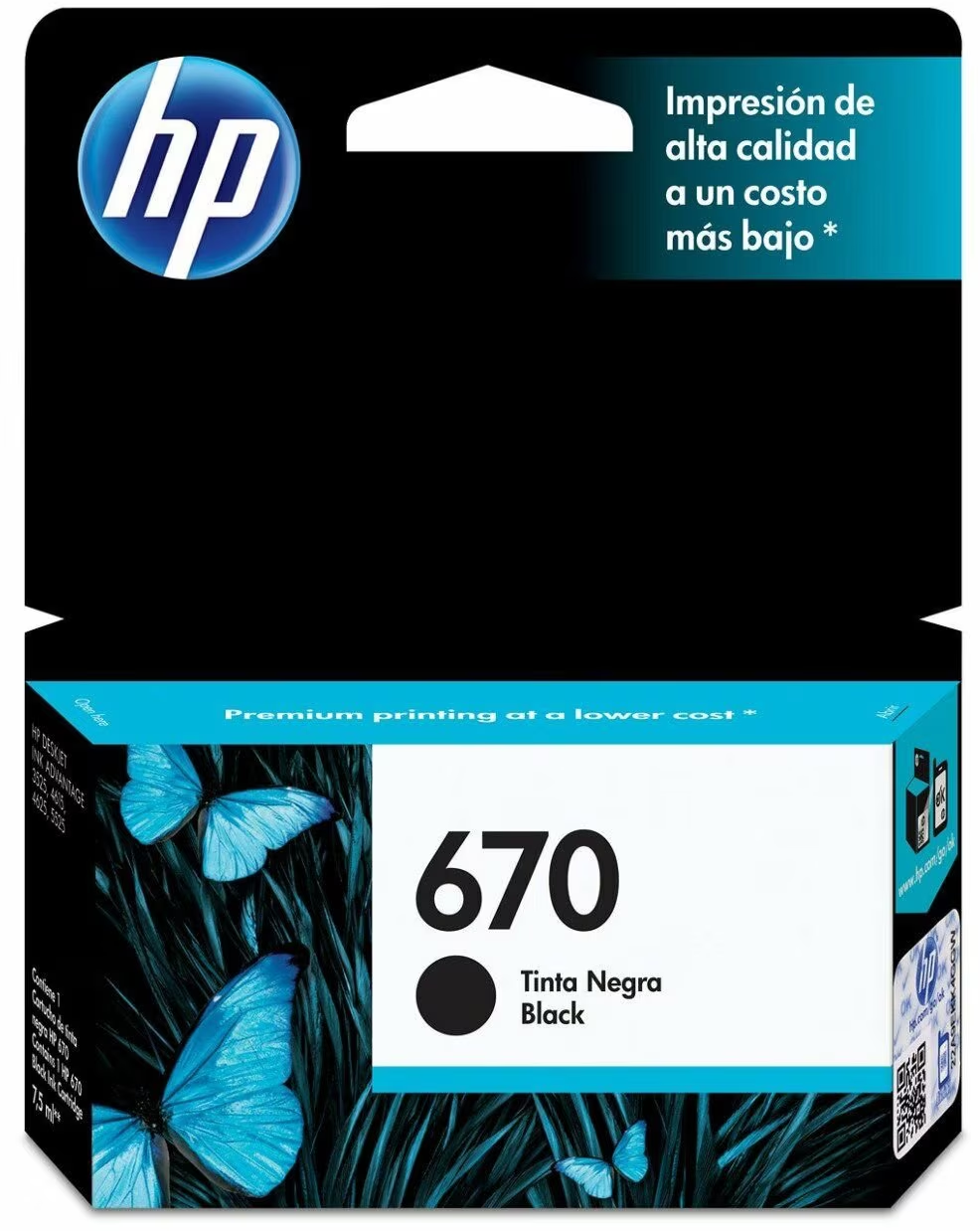 Cartucho De Tinta HP 670 Cian 300 PãG