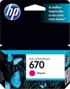 Cartucho De Tinta HP 670 Magenta 300 Pã Cartucho De Tinta HP 670 Magenta 300 Pã