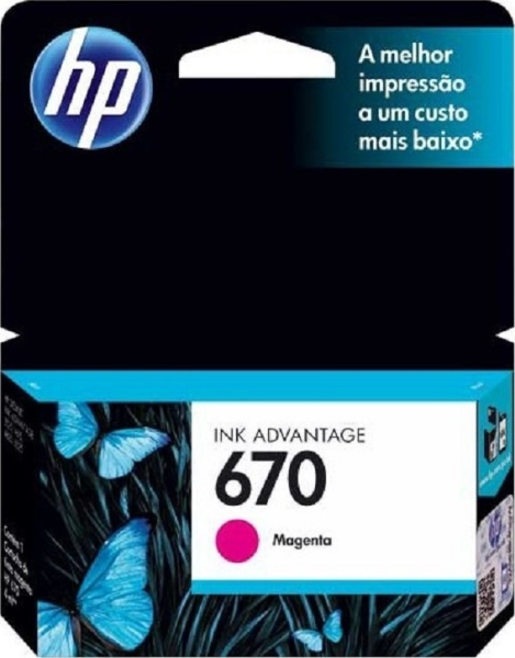 Cartucho De Tinta HP 670 Magenta 300 Pã