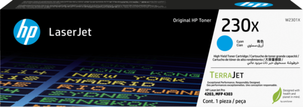HP 230X Cyn Laserjet Toner Cartridge