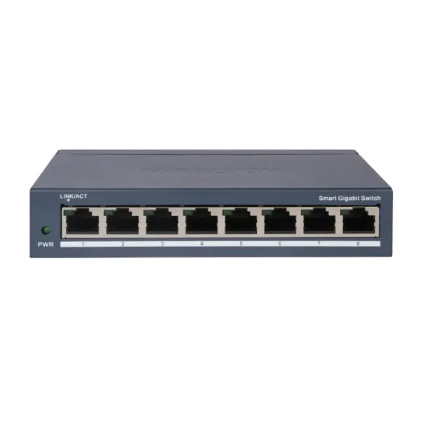 1_1771554726000.webp Hikvision Switch 8 Puertos Gigabit Administrable DS-3E1508-EI O-std V2