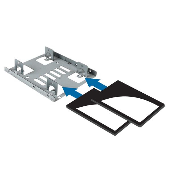 StarTech.com Bracket Adaptador Bandeja de Montaje 2 Unidades de Disco Duro HDD de 2,5" a Bahía de 3,5 Pulgadas StarTech.com Bracket Adaptador Bandeja de Montaje 2 Unidades de Disco Duro HDD de 2,5" a Bahía de 3,5 Pulgadas