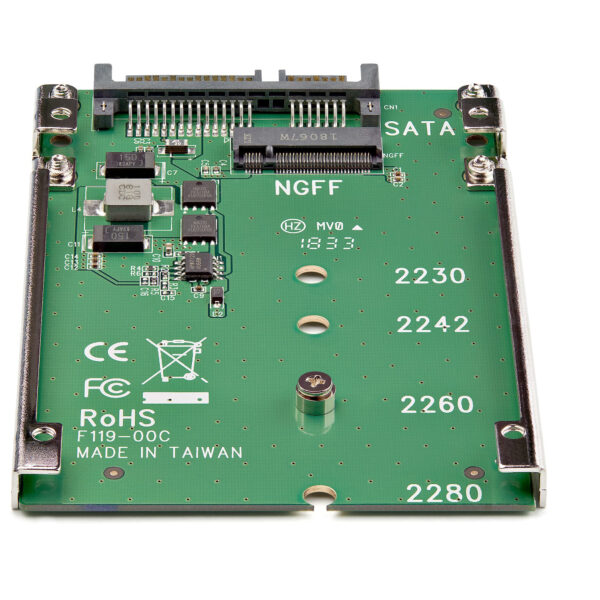 StarTech.com Adaptador de SSD SATA M.2 a SATA de 2.5" - Conversor de M.2 NGFF a SATA - de 7mm - Bracket de Marco Abierto - Adaptador para Disco Duro M.2 - No es Compatible con NVMe StarTech.com Adaptador de SSD SATA M.2 a SATA de 2.5" - Conversor de M.2 NGFF a SATA - de 7mm - Bracket de Marco Abierto - Adaptador para Disco Duro M.2 - No es Compatible con NVMe