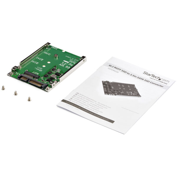 StarTech.com Adaptador de SSD SATA M.2 a SATA de 2.5" - Conversor de M.2 NGFF a SATA - de 7mm - Bracket de Marco Abierto - Adaptador para Disco Duro M.2 - No es Compatible con NVMe StarTech.com Adaptador de SSD SATA M.2 a SATA de 2.5" - Conversor de M.2 NGFF a SATA - de 7mm - Bracket de Marco Abierto - Adaptador para Disco Duro M.2 - No es Compatible con NVMe