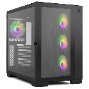 GABINETE GAMER HUMMER ASTRA BLACK VIDRIO TEMPLADO/ 4 FAN ARGB/ S FUE NOX