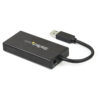 StarTech.com Hub USB 3.0 de Aluminio con Cable - 5Gbps - Concentrador de 3 Puertos USB con Adaptador de Red Ethernet Gigabit