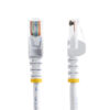 StarTech.com Cable de Red de 0,5m Blanco Cat5e Ethernet RJ45 sin Enganches StarTech.com Cable de Red de 0,5m Blanco Cat5e Ethernet RJ45 sin Enganches