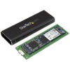 StarTech.com Caja USB 3.0 (5Gbps) a SSD M.2 de Aluminio con UASP - Negro - SATA NGFF M.2 con B Key y B+M Key - Caja Portátil Externa M.2 - No es Compatible con NVMe / AHCI