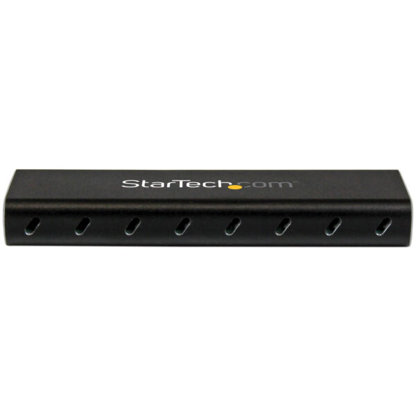 StarTech.com Caja USB 3.0 (5Gbps) a SSD M.2 de Aluminio con UASP - Negro - SATA NGFF M.2 con B Key y B+M Key - Caja Portátil Externa M.2 - No es Compatible con NVMe / AHCI