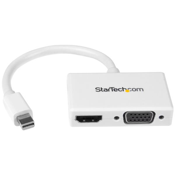 StarTech.com Adaptador Mini DP de Audio/Vídeo para Viajes - Conversor Mini DisplayPort a HDMI o VGA - 1080p Blanco StarTech.com Adaptador Mini DP de Audio/Vídeo para Viajes - Conversor Mini DisplayPort a HDMI o VGA - 1080p Blanco