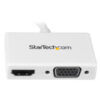 StarTech.com Adaptador Mini DP de Audio/Vídeo para Viajes - Conversor Mini DisplayPort a HDMI o VGA - 1080p Blanco StarTech.com Adaptador Mini DP de Audio/Vídeo para Viajes - Conversor Mini DisplayPort a HDMI o VGA - 1080p Blanco