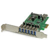 StarTech.com Adaptador tarjeta PCI Express de 7 puertos USB 3.0 con perfil bajo o completo