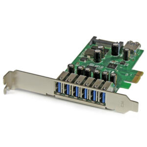 StarTech.com Adaptador tarjeta PCI Express de 7 puertos USB 3.0 con perfil bajo o completo StarTech.com Adaptador tarjeta PCI Express de 7 puertos USB 3.0 con perfil bajo o completo