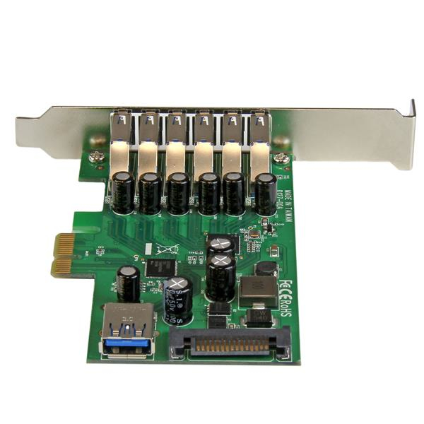 StarTech.com Adaptador tarjeta PCI Express de 7 puertos USB 3.0 con perfil bajo o completo