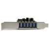 StarTech.com Adaptador tarjeta PCI Express de 7 puertos USB 3.0 con perfil bajo o completo