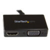 StarTech.com Adaptador DP de Audio/Vídeo para Viajes - Conversor DisplayPort a HDMI o VGA - 1920x1200 1080p