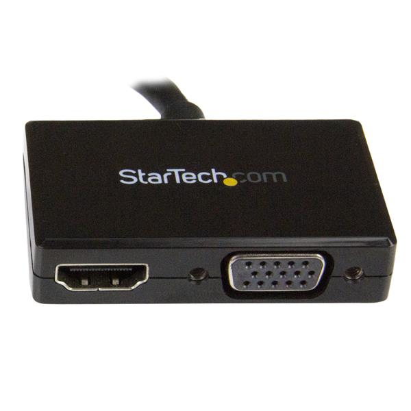 StarTech.com Adaptador DP de Audio/Vídeo para Viajes - Conversor DisplayPort a HDMI o VGA - 1920x1200 1080p