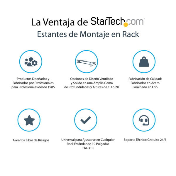 StarTech.com Bandeja Estante Ventilado de 1U para Armario Rack de Servidores de 19 Pulgadas - de 10 Pulgadas (254mm) de Profundidad - Acero de Servicio Pesado - Capacidad de 20kg - Negro StarTech.com Bandeja Estante Ventilado de 1U para Armario Rack de Servidores de 19 Pulgadas - de 10 Pulgadas (254mm) de Profundidad - Acero de Servicio Pesado - Capacidad de 20kg - Negro
