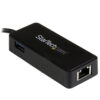 StarTech.com Adaptador de Red Gigabit USB-C con Puerto USB Extra - Negro