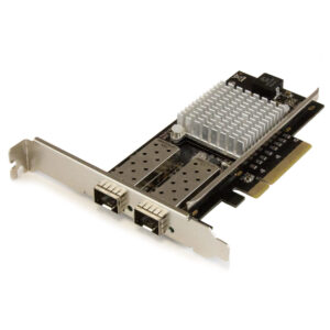 StarTech.com Tarjeta PCI Express de Red de Fibra de 10GB con 2 Puertos de SFP+ Abiertos StarTech.com Tarjeta PCI Express de Red de Fibra de 10GB con 2 Puertos de SFP+ Abiertos